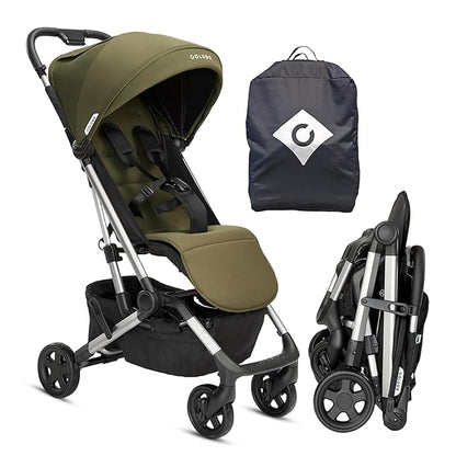 Colugo Compact Stroller - One Hand Fold Lightweight, Travel, Toddler, Airplane, Foldable Stroller with Rain Cover, Backpack and Cup Holder (Olive)
