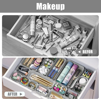Plastic Drawer Organizers, Bathroom and Vanity Organizer Plastic Tray, Makeup - Image 8
