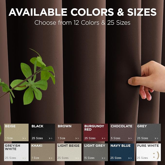 Joydeco Blackout Patio Sliding Door Curtains 90 Inches Long, Grommet Privacy - Image 8