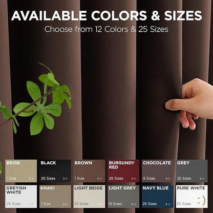 Joydeco Blackout Patio Sliding Door Curtains 90 Inches Long, Grommet Privacy - Image 8