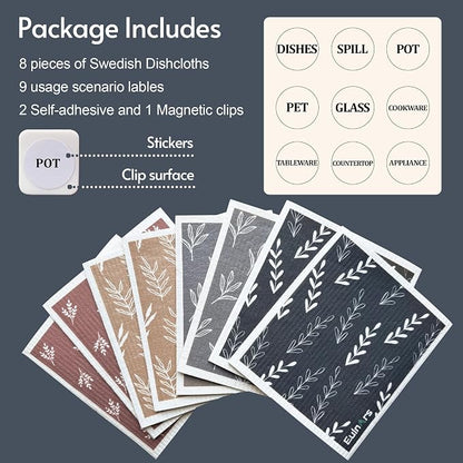 Swedish Dishcloths, 8 Pack Reusable Paper Towels - Image 6