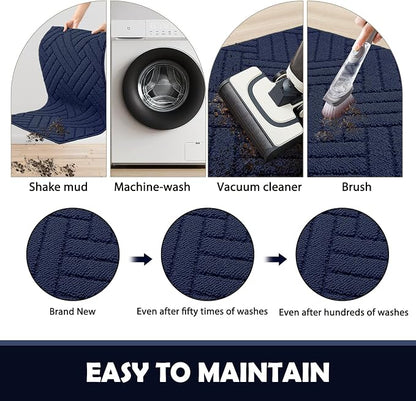 Door Mat Indoor Doormat, Entryway Rug Door Mats Non-Slip Rubber Backing - Image 4