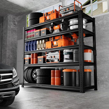 Storage Shelves Heavy Duty 3 PCS, 5-tier Adjustable Metal Industrial Utility - Image 2