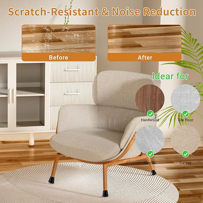 24 PCS Silicone Chair Leg Floor Protectors Medium Fit Rubber Felt Furniture - Image 3