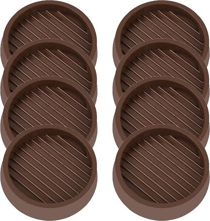 4X4 Round Rubber Caster Cups, Non Slip Furniture Pads, Anti-Slip Gripper by VOCOMO