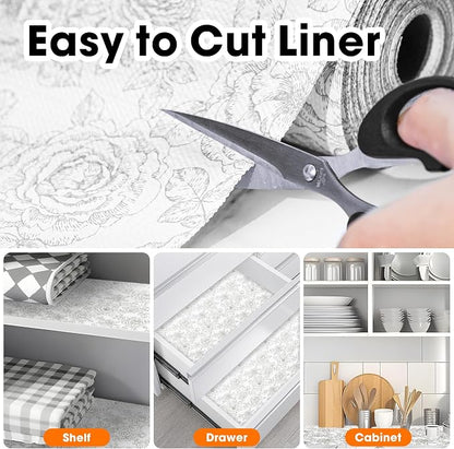 Drawer and Shelf Liner for Kitchen Cabinets Non-Adhesive, Non-Slip Cabinet - Image 4