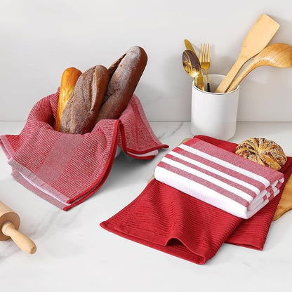 Homaxy Premium Kitchen Towels, Large Cotton 380 GSM Kitchen Hand Towels - Image 6
