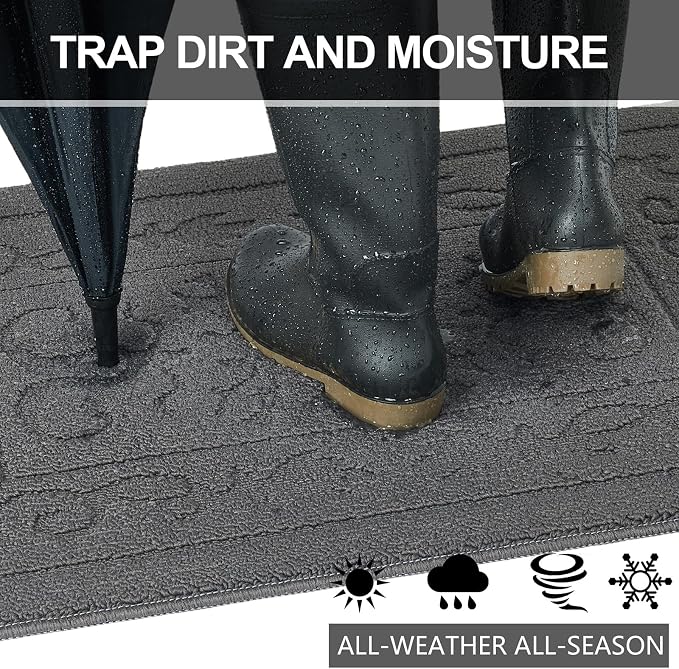 FONEYI Indoor Door Mat 36" x 59", Dirt Trapper Door Mats Non-Slip Entryway Rugs - Image 4