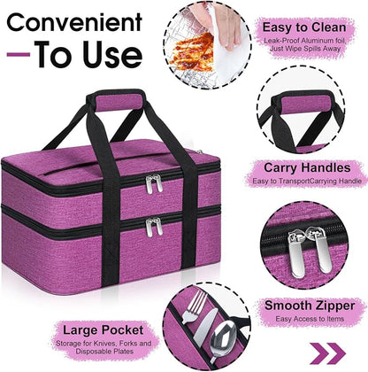 Double Insulated Casserole Carrier, Portable Casserole Carrier - Image 3