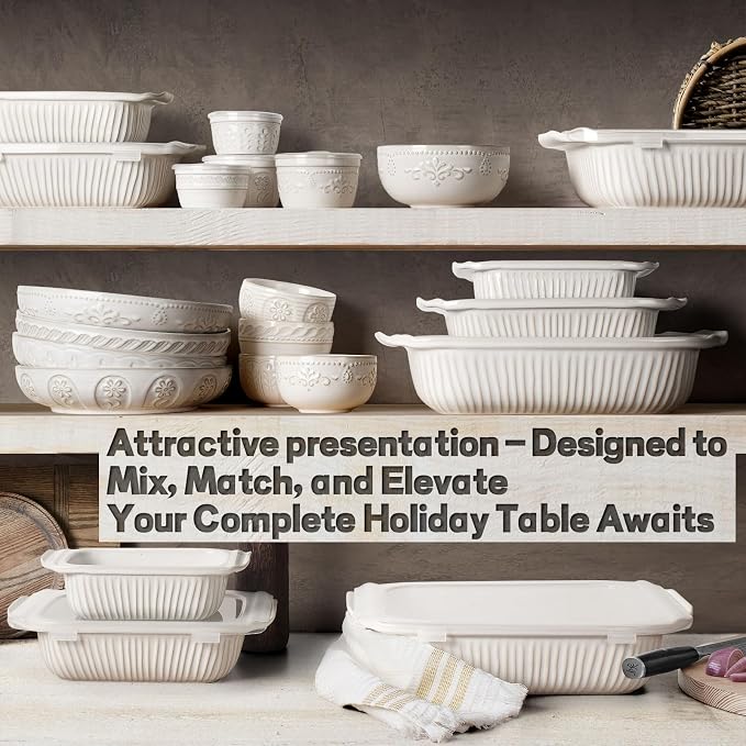 Artena Casserole Dishes For Oven, Ceramic Baking Dish, Large Lasagna Pan - Image 4