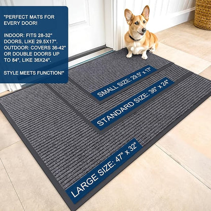 OLANLY Front Door Mat Indoor Outdoor Entrance, Waterproof Heavy Duty Doormat - Image 2