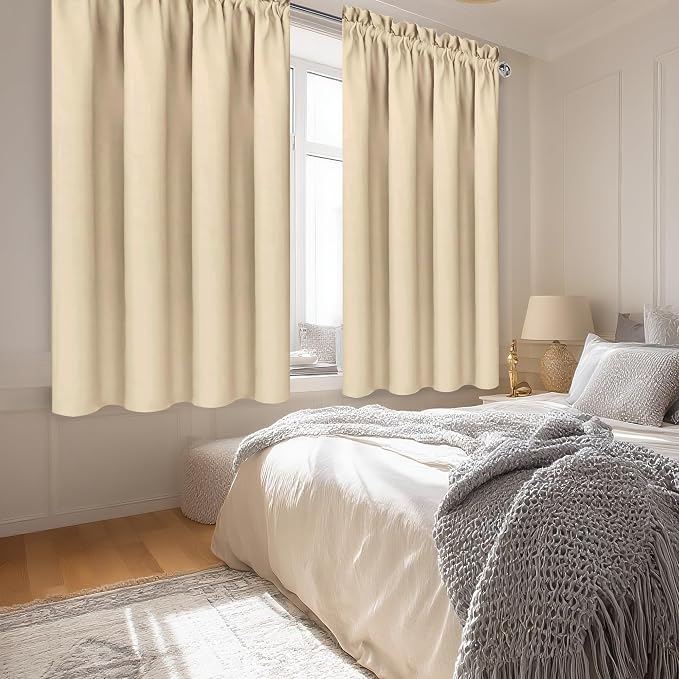 DWCN Blackout Curtains for Bedroom – Rod Pocket Thermal Insulated Noise - Image 3