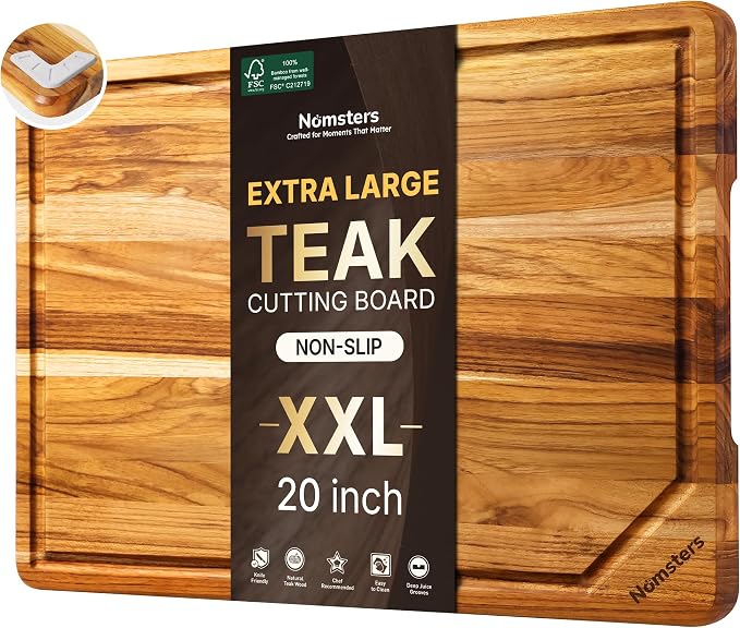 Extra Large Teak Wood Cutting Board by Unknown