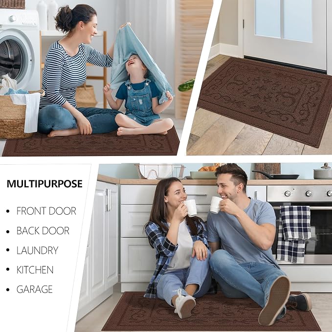 FONEYI Indoor Door Mat 36" x 59", Dirt Trapper Door Mats Non-Slip Entryway Rugs - Image 6