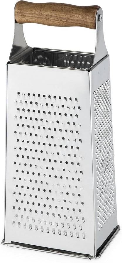 Twine Acacia Wood Handled Cheese Grater, Stainless Steel Grater, Citrus Zester - Image 8