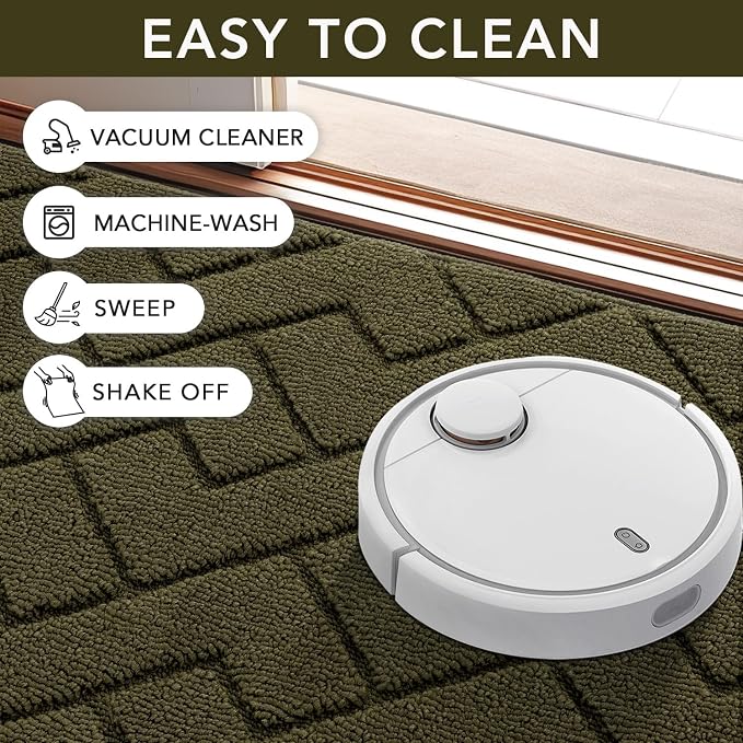 hicorfe Indoor Door Mat, Non Slip Door Mats, Absorbent Resist Dirt Entrance - Image 7