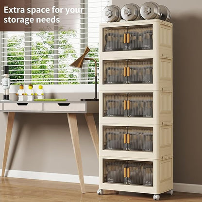 5 Tier Stackable Plastic Storage Bins - Image 4