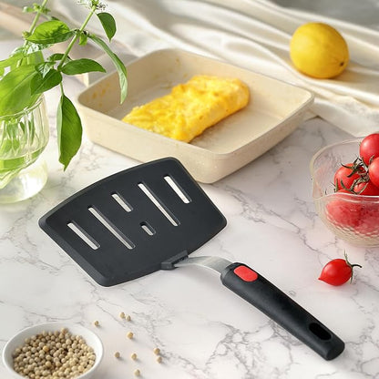 Silicone Wide Spatula, Slotted Turner - Image 8