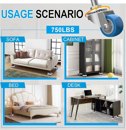 New Upgraded Furniture Sliders for Hard Floors & Carpets, 2-in-1 Furniture - Image 8