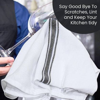 WHITEWRAP Kitchen Dish Towels for Kitchen, Highly Absorbent for Drying and - Image 2