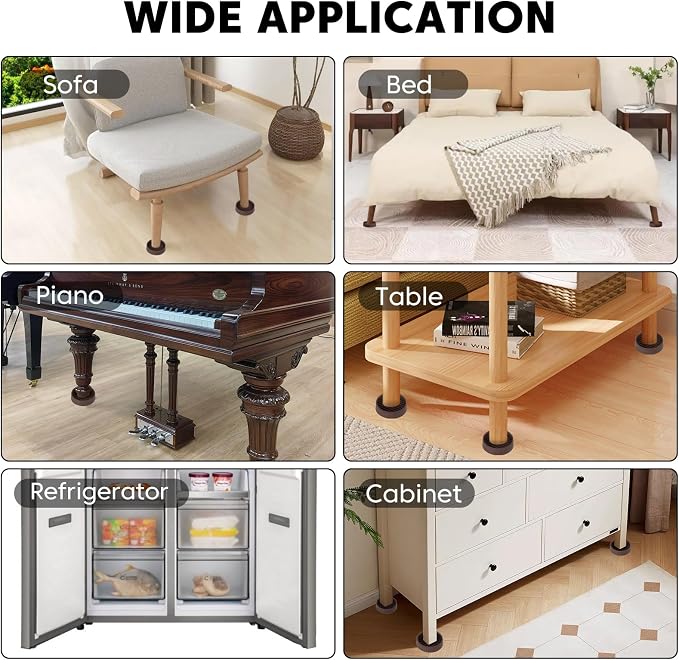 Rubber Furniture Pads Non Slips Furniture Casters Cup Chair Leg Floor Protectors - Image 7