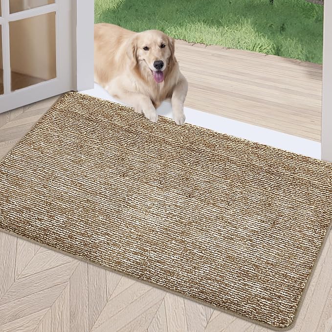 REFETONE Indoor Doormat, Front Door Mat 36"x59" Absorbent Rubber Backing Non by Refetone