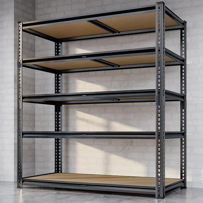 72" H Storage Shelves Heavy Duty, 2200LBS Garage Shelving, 5 Tier Metal by Unknown