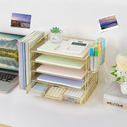 OPNICE Desk Organizer, 5-Tier Paper File Organizer - Image 6
