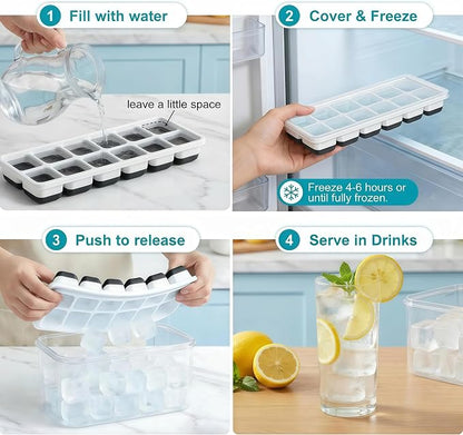 NFK Ice Cube Tray with Lid & Bin - Image 7
