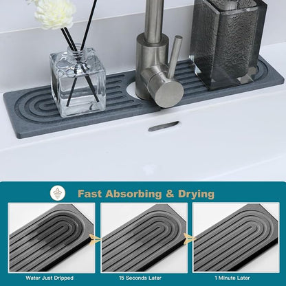 Absorbent Faucet Mat, Sink Caddy Kitchen Sink Organizer, Kitchen Counter Decor - Image 6
