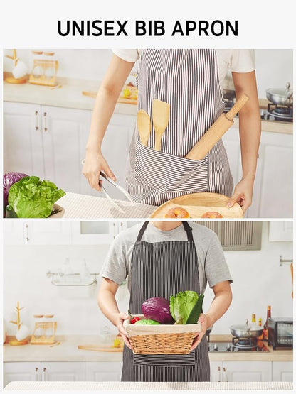 Syntus Apron for Men Women, Adjustable Cooking Kitchen Chef Aprons - Image 7