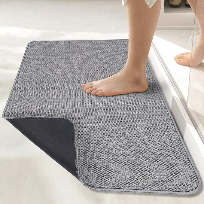 Bath Mat, Ultra Thin Bathroom Runner Rugs, Large Bath Mats by BosapDirect