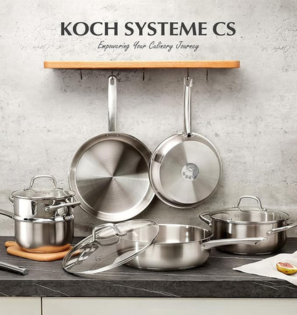 KOCH SYSTEME CS Stainless Steel Cookware Set 10 Piece, 18/10 Stainless Steel - Image 7