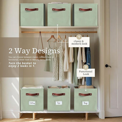 DECOMOMO Storage Cubes, Fabric Organizer Bins - Image 7