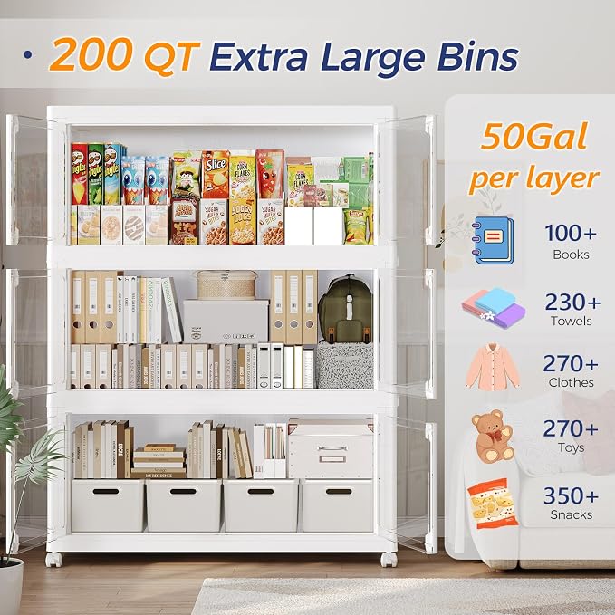 200GAL Large Stackable Storage Bins - Image 3