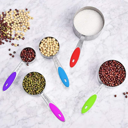 Measuring Cups & Spoons Set of 16, Wildone Premium Stainless Steel Measuring - Image 4