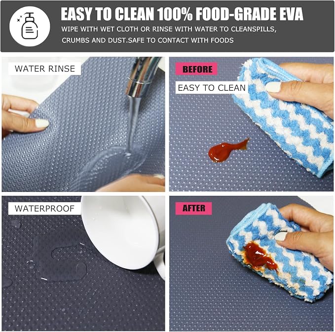 8Pcs Refrigerator Liners, Washable Fridge Liner Mats Covers Pads - Image 3
