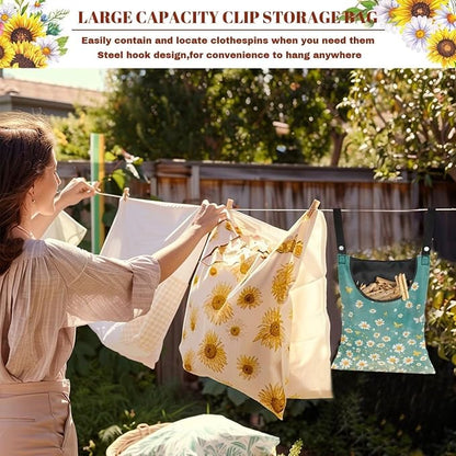 Clothespin Bag for Clothes Pin Holder for Outside and Clothes Line Pins - Image 5