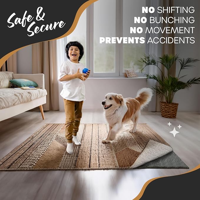 Nevlers 3x5 Rug Pad Non Slip Rug Stoppers to Prevent Sliding | Rug Grippers - Image 3