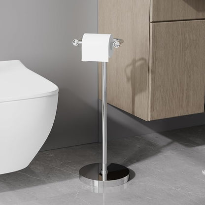 RARXTR Toilet Paper Holder Stand, Post Pivoting Design Free Standing Toilet - Image 2