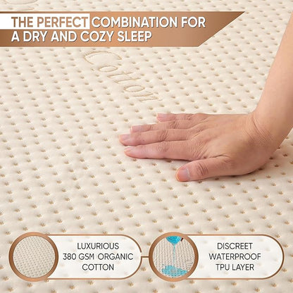 Luxury Waterproof Organic Mattress Protector King - Image 2