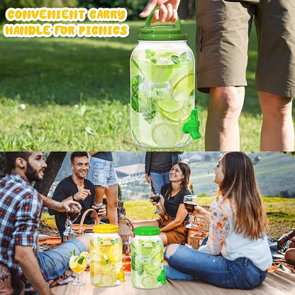 Uiifan 4 Pcs 1 Gallon Plastic Drink Dispenser - Image 5