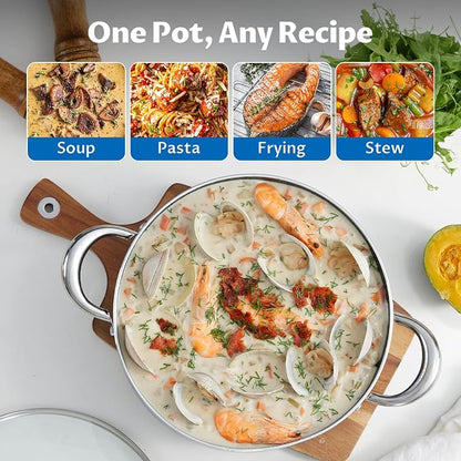BEZIA Large 12 Quart Nonstick Stock Pot - Image 3