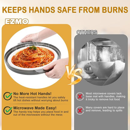 EZMO 2 in 1 Collapsible Microwave Splatter Cover - Image 3