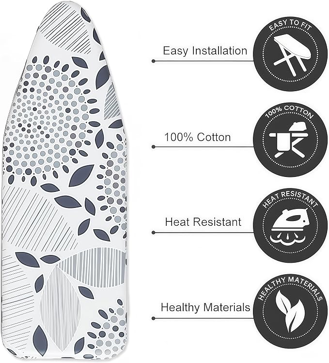 Ironing Board Cover with Two 5MM Thick Feltpads, Fits Standard Ironing Boards - Image 4