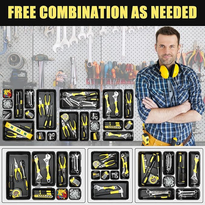 60PCS Tool Box Organizer Tray Divider, More Large Sizes-5 Sizes Desk Drawer - Image 7