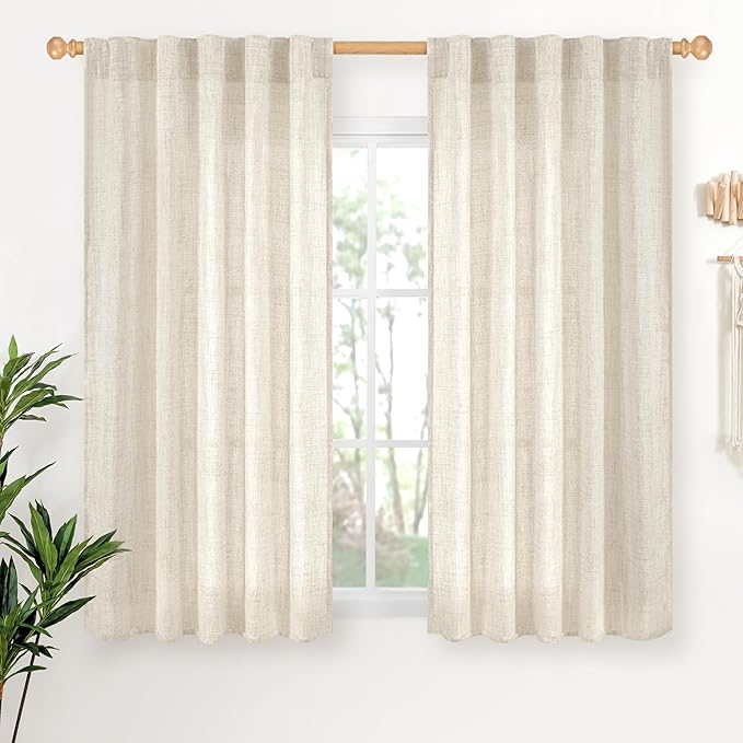 YoungsTex Linen Curtains 48 Inch Length by YoungsTex