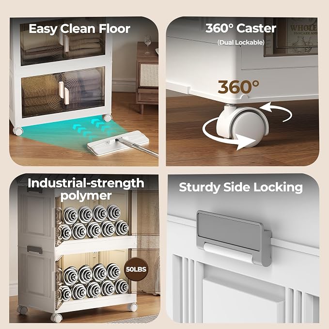 Elegant 5 Tiers Stackable Storage Bins - Image 4