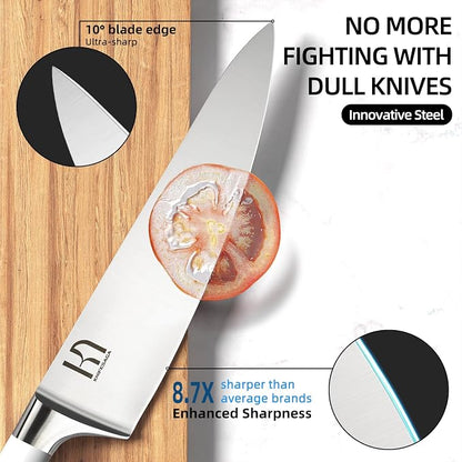 Knife Set Premium, Japanese 15 Pcs High Carbon Stainless Steel Kitchen Knife - Image 2