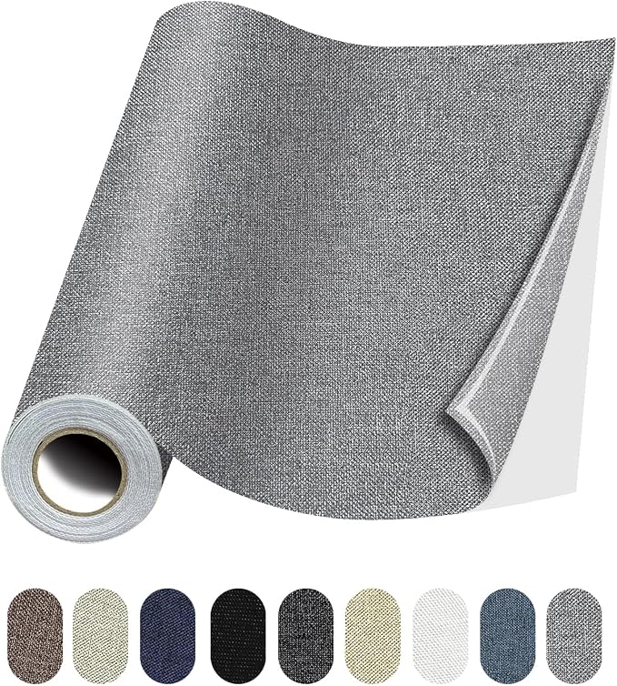 Fabric Repair Patches, 17X79 Inch Linen Repair Tape Self-Adhesive Fabric by Lifeshoon
